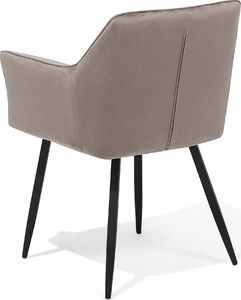 Shumee Zestaw 2 krzeseł welurowy beżowoszary JASMIN 5