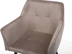 Shumee Zestaw 2 krzeseł welurowy beżowoszary JASMIN 6