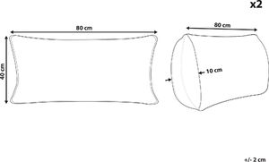 Shumee Zestaw 2 poduszek bawełnianych 40 x 80 cm KHARTAPHU 6