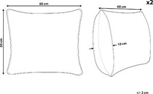 Shumee Zestaw 2 poduszek bawełnianych 50 x 60 cm KHARTAPHU 6