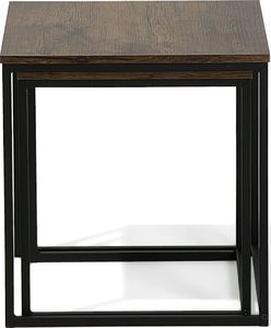 Shumee Zestaw 2 stolików ciemne drewno DENNY 4