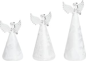 Shumee Zestaw 3 figurek LED aniołów biały KITTILA 1