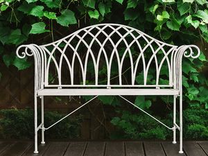 Shumee Ławka ogrodowa 130 cm biała MILAZZO 2