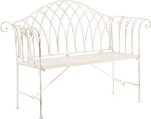 Shumee Ławka ogrodowa 130 cm biała MILAZZO 3