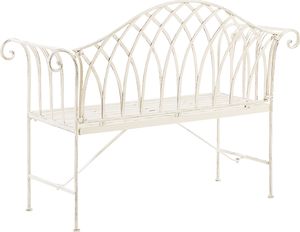 Shumee Ławka ogrodowa 130 cm biała MILAZZO 4