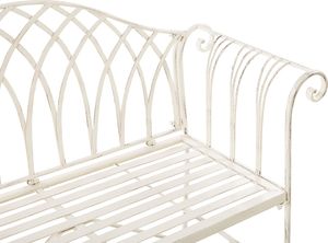 Shumee Ławka ogrodowa 130 cm biała MILAZZO 5