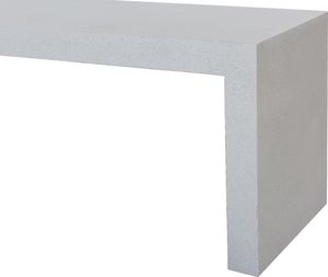 Beliani Ławka ogrodowa 150 cm betonowa biała TARANTO 3