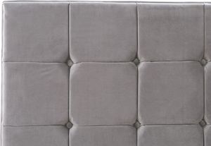 Shumee Łóżko welurowe 140 x 200 cm szare AMBERT 5