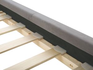 Shumee Łóżko welurowe 140 x 200 cm szare AMBERT 6