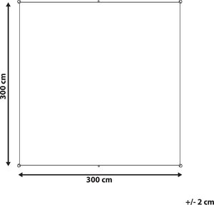 Shumee Żagiel przeciwsłoneczny kwadratowy 300 x 300 cm beżowy LUKKA 4