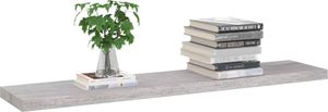 vidaXL Półki ścienne, 4 szt., szarość betonu, 120 x 23,5 x 3,8 cm, MDF 3