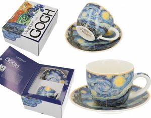 Carmani Filiżanka espresso ze spodkiem - V. van Gogh, Gwiaździsta Noc (CARMANI) 1