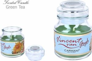 Carmani Świeczka zapachowa, american mały - V. van Gogh, Green Tea 1