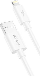 Kabel USB Foneng USB-A - Lightning 1 m Biały (X67 iPhone) 1