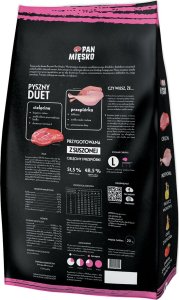 Pan Mięsko Karma sucha dla psa Cielęcina z przepiórką (szczeniak) chrupki L 20kg 2