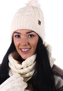 HEYO Zimowy zestaw damski czapka komin i rękawiczki HZ0004 Heyo 17