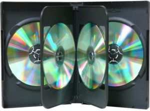 Box na 6 szt. DVD, czarny, No Name, 20mm 2