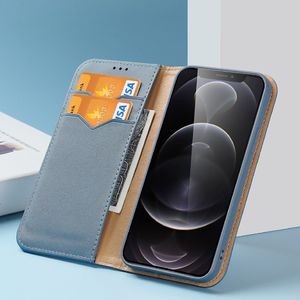 Dux Ducis Dux Ducis Hivo skórzane etui z klapką pokrowiec ze skóry naturalnej portfel na karty i dokumenty iPhone 13 czarny 14