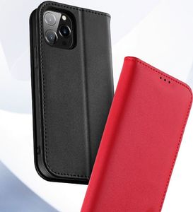 Dux Ducis Dux Ducis Hivo skórzane etui z klapką pokrowiec ze skóry naturalnej portfel na karty i dokumenty iPhone 13 czarny 17