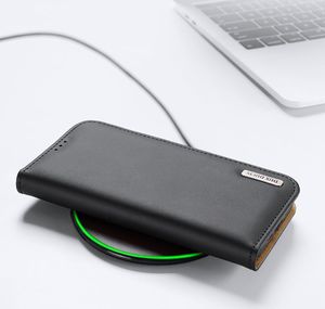 Dux Ducis Dux Ducis Hivo skórzane etui z klapką pokrowiec ze skóry naturalnej portfel na karty i dokumenty iPhone 13 czarny 23