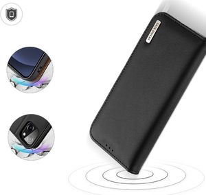 Dux Ducis Dux Ducis Hivo skórzane etui z klapką pokrowiec ze skóry naturalnej portfel na karty i dokumenty iPhone 13 czarny 4