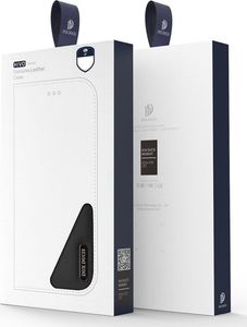 Dux Ducis Dux Ducis Hivo skórzane etui z klapką pokrowiec ze skóry naturalnej portfel na karty i dokumenty iPhone 13 czarny 5