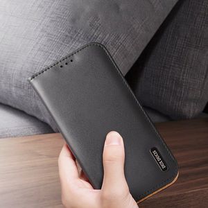 Dux Ducis Dux Ducis Hivo skórzane etui z klapką pokrowiec ze skóry naturalnej portfel na karty i dokumenty iPhone 13 czarny 10