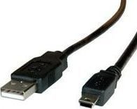 Kabel USB Roline USB-A - miniUSB 0.8 m Czarny (11.02.8708) 1