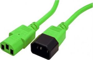 Kabel zasilający Roline ROLINE Kabel zasilający do monitora IEC320 C14/C13 1.8m zielony 1