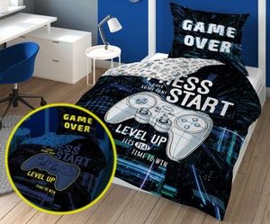 Detexpol  Pościel bawełniana świecąca w ciemności 140x200 gamer pad dla gracza 1