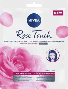 Nivea Rose Touch intensywnie nawilżająca maska z organiczną wodą różaną i kwasem hialuronowym 1