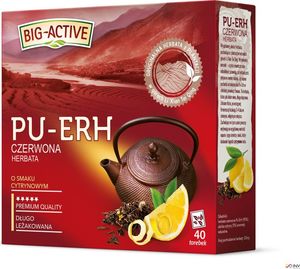 Big Active HERBATA CZERWONA PU-ERH CYTRYNA EKSPRESOWA 40TBX1,8G BIG-ACTIVE ( 1,8 G X 40 TOREBEK) 78766953 2