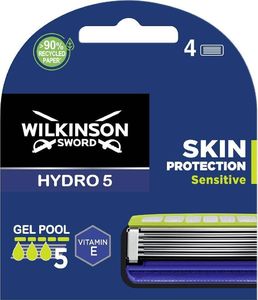 Wilkinson  Hydro 5 Skin Protection Sensitive zapasowe ostrza do maszynki do golenia dla mężczyzn 4szt 1