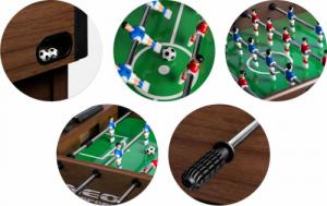 Neo-Sport Stół do gry w piłkarzyki, ciemny brąz 118x61x79 cm (NS-804) 14