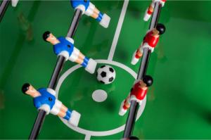 Neo-Sport Stół do gry w piłkarzyki, ciemny brąz 118x61x79 cm (NS-804) 9