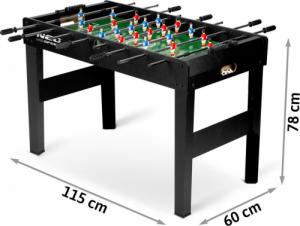 Neo-Sport Stół do gry w piłkarzyki, czarny 118x61x79 cm (NS-805) 2