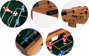 Neo-Sport Stół do gry w piłkarzyki, drewniany 70x37x62 cm (NS-802) 11
