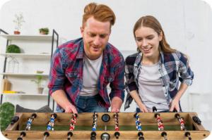 Neo-Sport Stół do gry w piłkarzyki, drewniany 118x61x79 cm (NS-805) 8