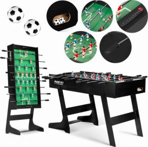 Neo-Sport Stół do gry w piłkarzyki, czarny 121 x 61 x 80 cm (NS-803) 1