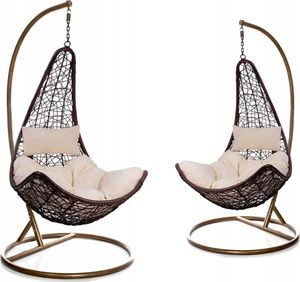 Paia Fotel Wiszący Bujany Trójkąt Brązowy 2