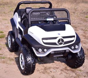 Lean Sport MERCEDES BENZ UNIMOG 4X4,12V14AH, AMORTYZATORY, MIĘKKIE KOŁA, MIĘKKIE SIEDZENIE, UNIMOG 15