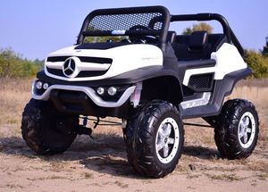 Lean Sport MERCEDES BENZ UNIMOG 4X4,12V14AH, AMORTYZATORY, MIĘKKIE KOŁA, MIĘKKIE SIEDZENIE, UNIMOG 17