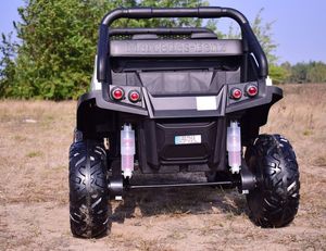 Lean Sport MERCEDES BENZ UNIMOG 4X4,12V14AH, AMORTYZATORY, MIĘKKIE KOŁA, MIĘKKIE SIEDZENIE, UNIMOG 2