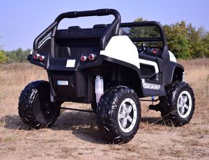 Lean Sport MERCEDES BENZ UNIMOG 4X4,12V14AH, AMORTYZATORY, MIĘKKIE KOŁA, MIĘKKIE SIEDZENIE, UNIMOG 3