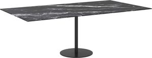 vidaXL Blat stołu, czarny, 120x65 cm, 8 mm, szkło z teksturą marmuru 2