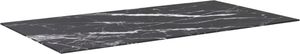 vidaXL Blat stołu, czarny, 120x65 cm, 8 mm, szkło z teksturą marmuru 3