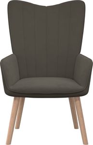 vidaXL Fotel, ciemnoszary, obity aksamitem 3