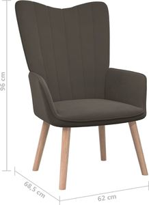 vidaXL Fotel, ciemnoszary, obity aksamitem 7