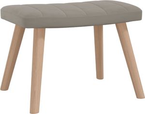 vidaXL Fotel z podnóżkiem, jasnoszary, obity aksamitem 8