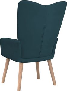vidaXL Fotel, niebieski, obity aksamitem 5